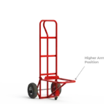 CM-3A commercial chair dolly with support arm in the higher position for different chair styles