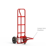 CM-3A commercial chair dolly with support arm in the lower position for different chair styles