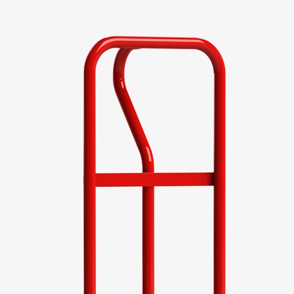 Heavy-duty welded steel frame and ergonomic handle on the CM-3A commercial chair dolly