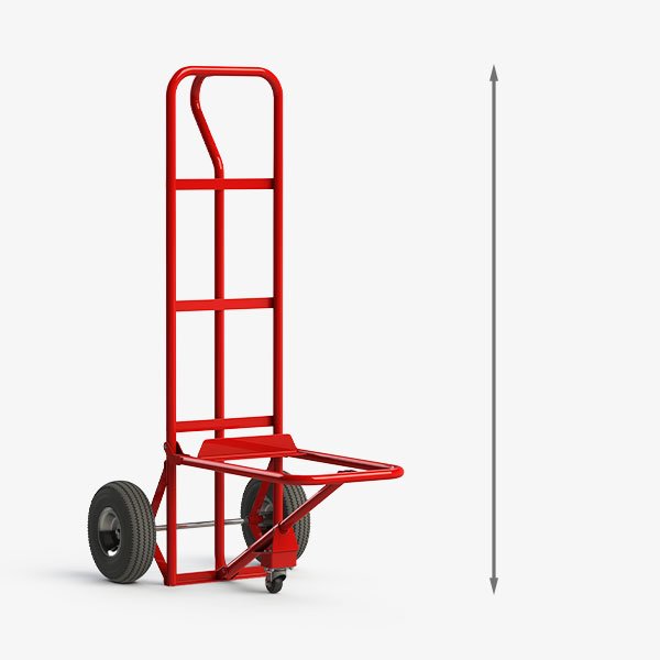 CM-3A hospitality chair dolly overall dimensions showing height, depth, width, and compact commercial footprint.