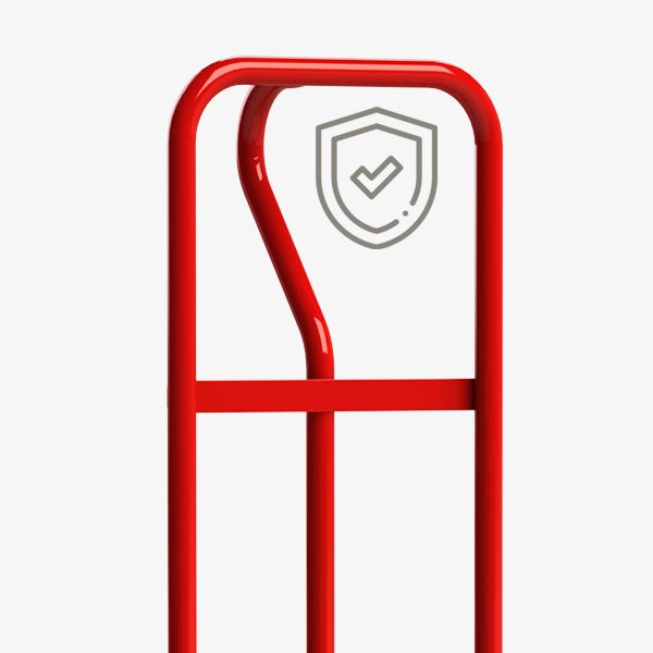 Close-up of the CM-3A chair dolly heavy-duty welded steel frame with durable commercial powder-coated finish.