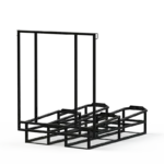 Heavy-duty steel Platform Chair Dolly with four-stack transport configuration