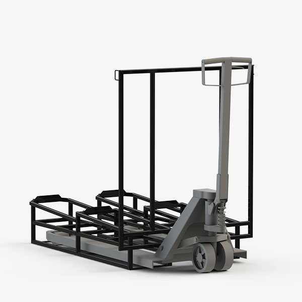 Platform Chair Dolly compatible with powered pallet jacks and forklifts