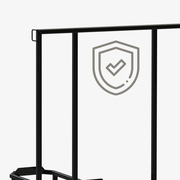 Close-up of the commercial-grade Platform Chair Dolly frame