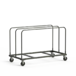 Steel round folding table dolly for transporting and storing folding tables