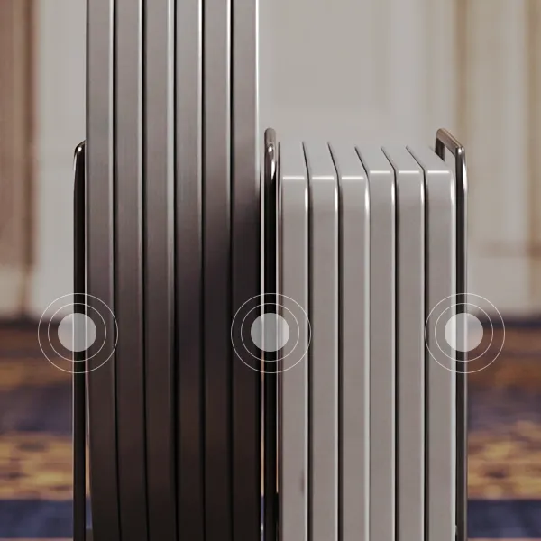 Close-up of integrated support rails securing folding tables on the SW-60 table dolly to help protect table edges during transport.