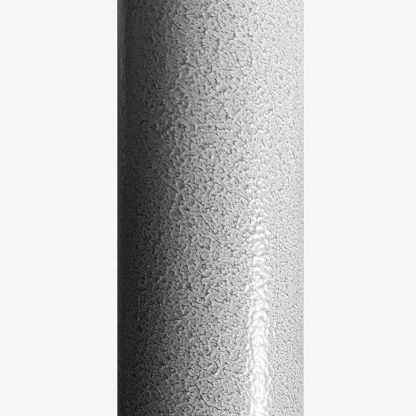 Close-up of tubular leg frame of folding table for hospitality settings.