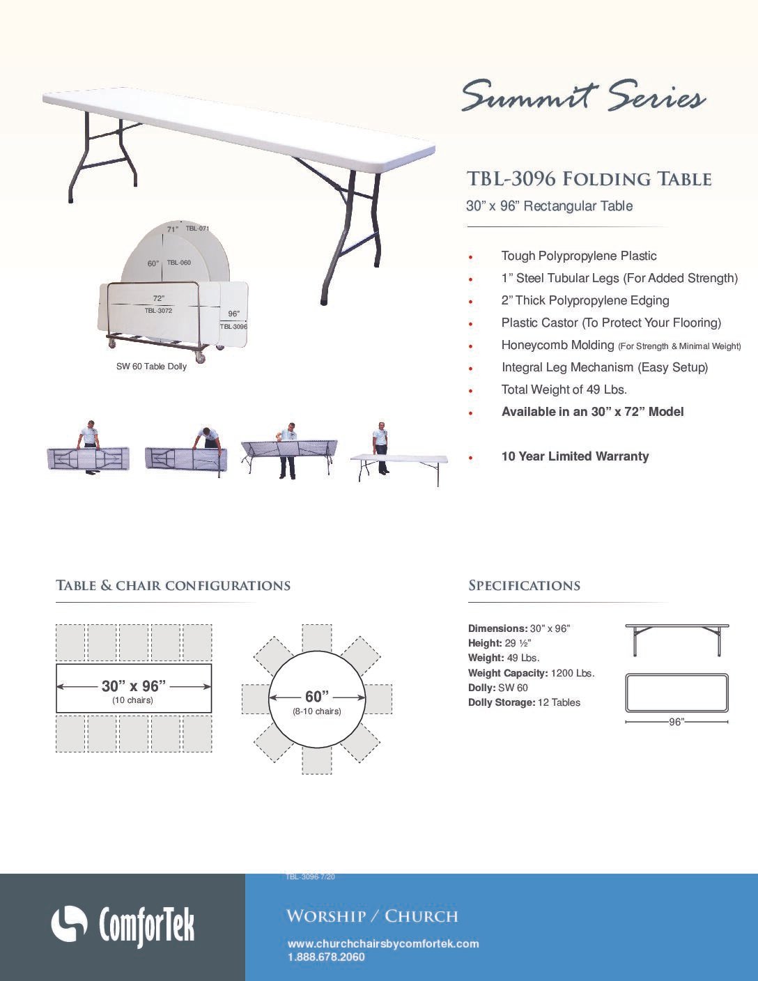 TBL-3096 Folding Table