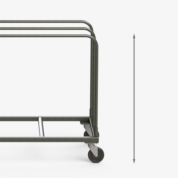 SW 60 Table Dolly overall dimensions illustration