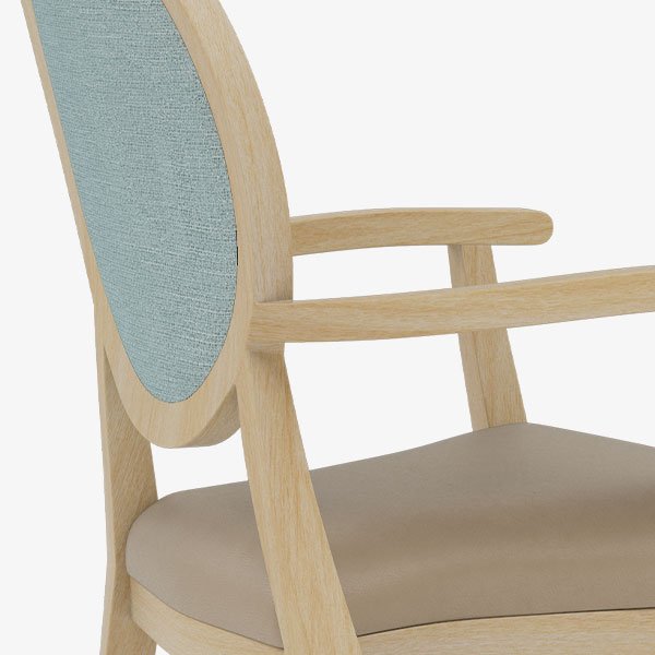 Commercial hospitality chair highlighting durable construction and quality craftsmanship.