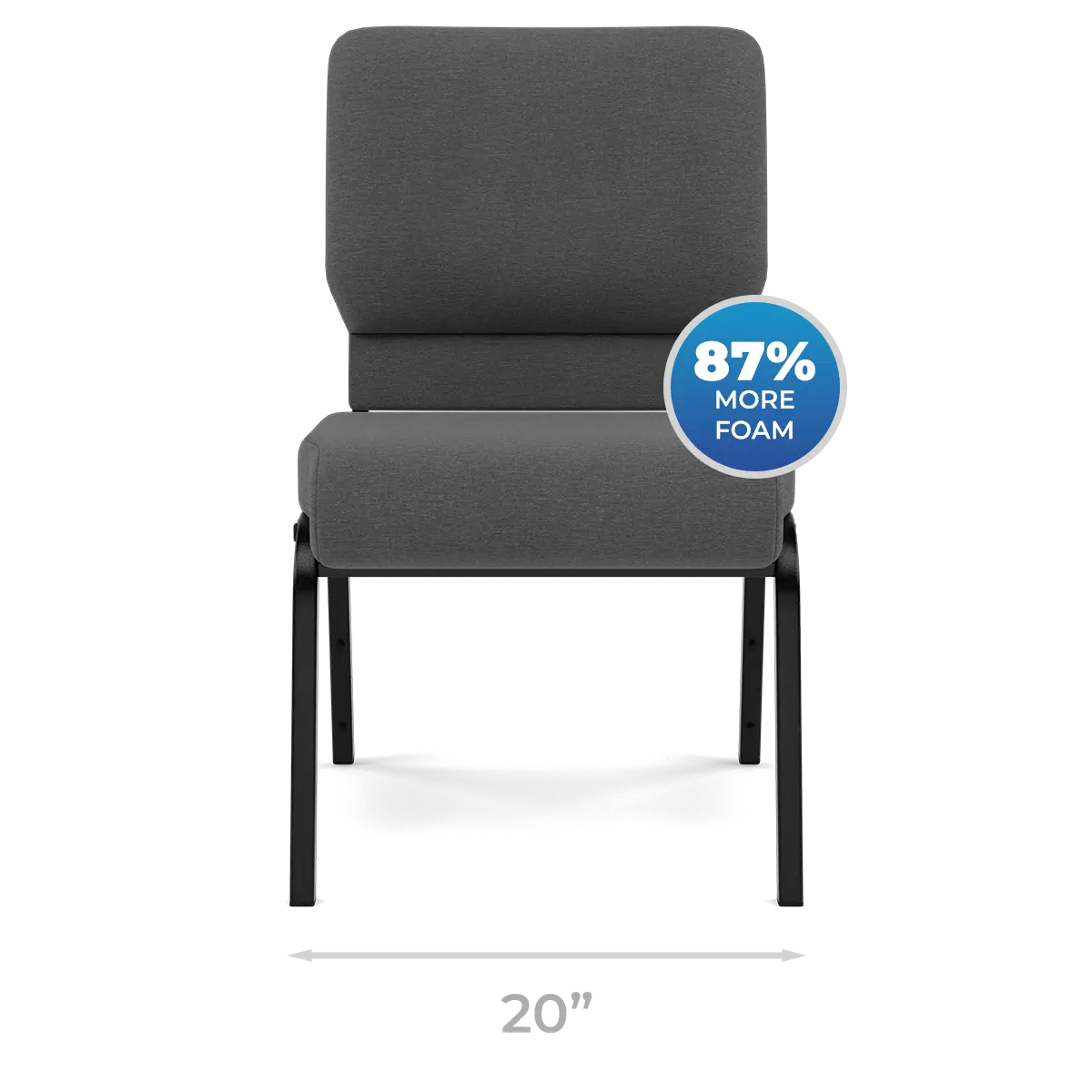 ComforTek Vista Plus 20-inch wide armless hospitality chair